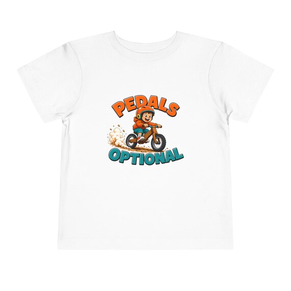 Pedals Optional Toddler Shirt, Balance Bike Kids Tee, Funny Little Shredder Bike T-Shirt, Toddler Birthday Gift